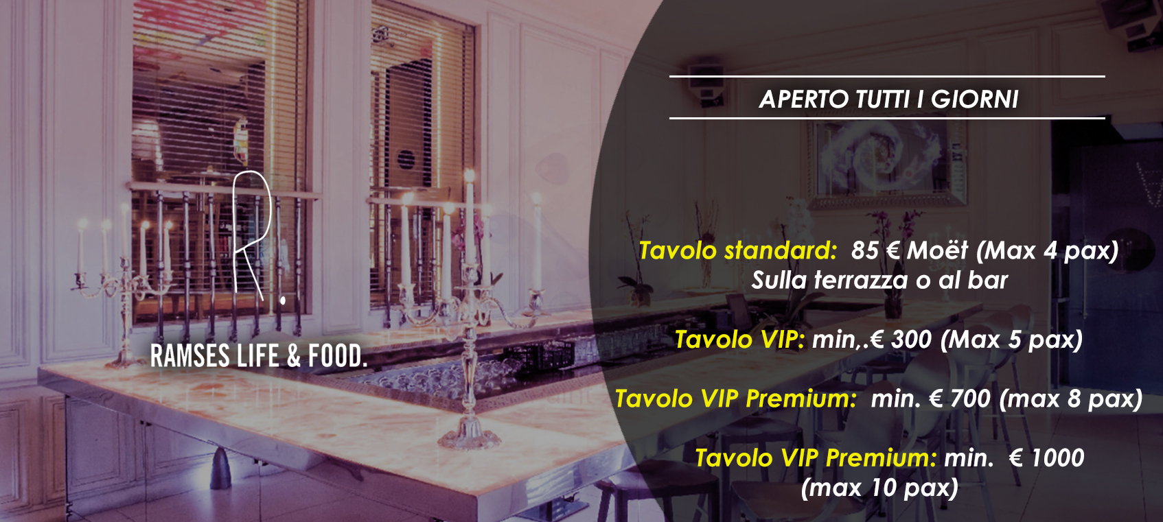 precio mesas vip discoteca ramses